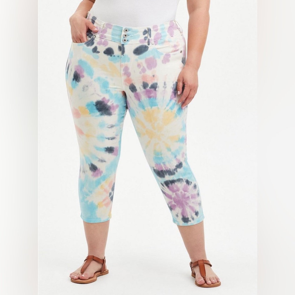 Torrid tie dye Crop Jegging Skinny Super Soft High-Rise Jean
